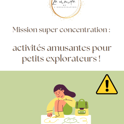 Activités amusantes pour petits explorateurs ! TDAH